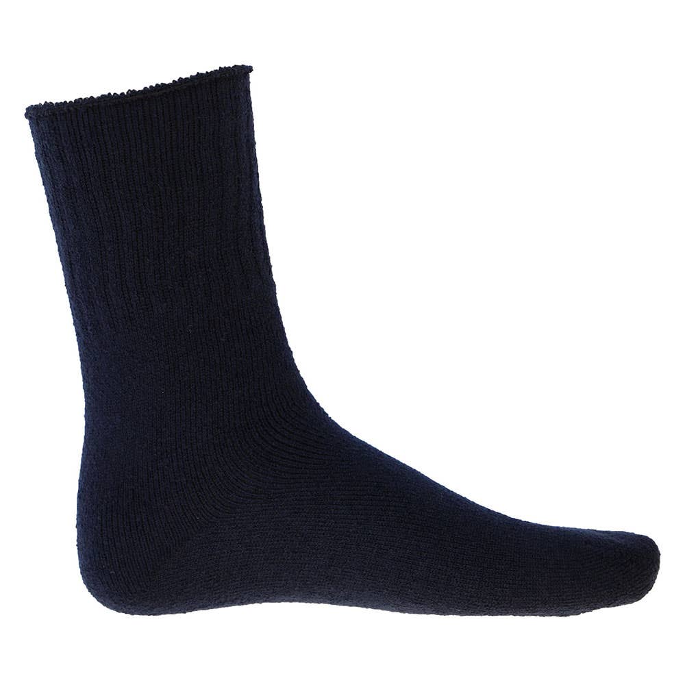 Socks Full Terry Crew Acrylic Polyester Black 12+ DNC Pk 3 416231 S122-BLK-12+