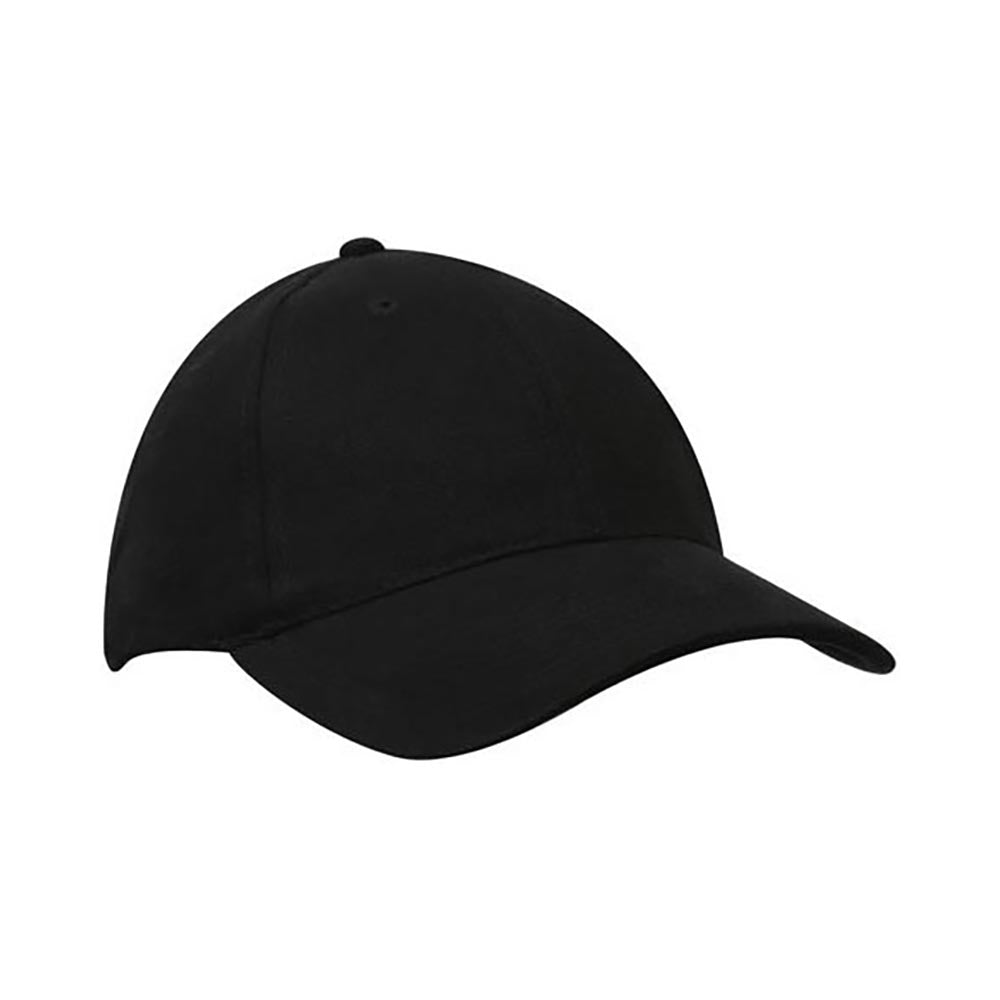 Cap 6 Panel Heavy Brushed Cotton Black_502363_4199-BLACK