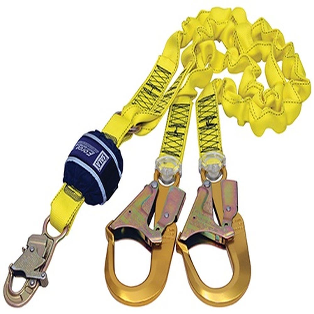 Lanyard Force2 Twin Elastic Web 2M C/w Snap Hook And Scaffold Hook_421023_7012889759
