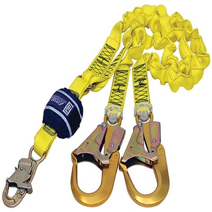 Lanyard Force2 Twin Elastic Web 2M C/w Snap Hook And Scaffold Hook_421023_7012889759
