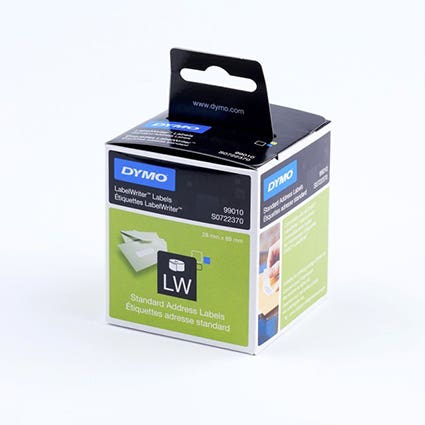 Dymo Label Writer Address SD99010 89x28mm 130 Labels S0722370 22902100 30320