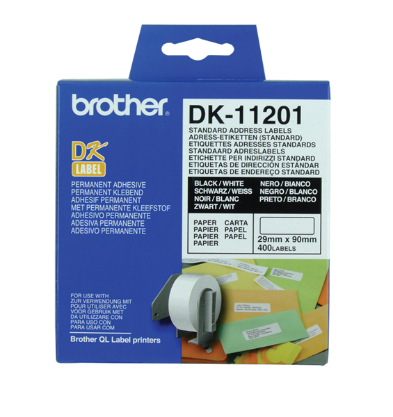 Brother Labels DK-11201 Standard Address 29X90 White Box 400_425093100_DK-11201