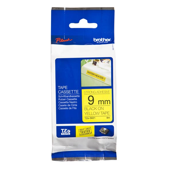 Brother Tze-621 Labelling Tape 9Mmx8M Black On Yellow_22606000_BTZ621