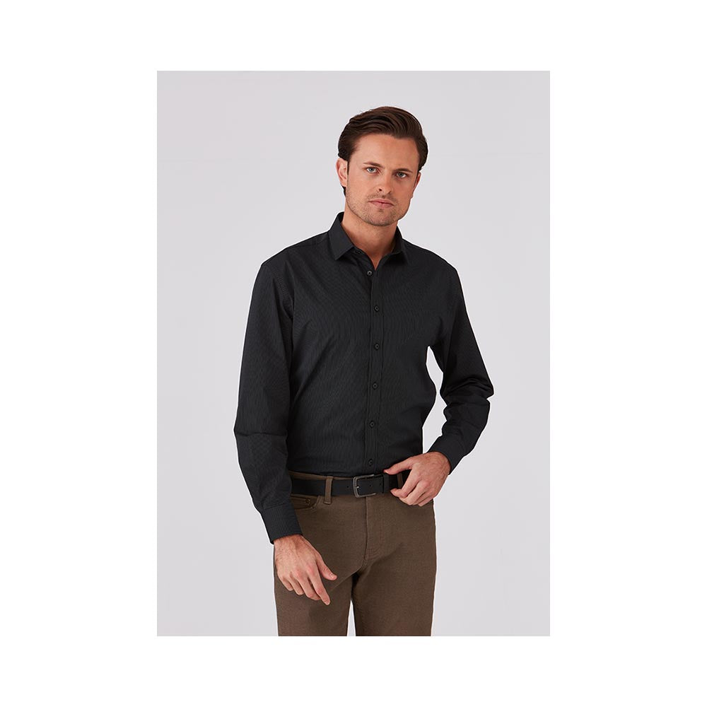 Shirt Mens 4257 Xpresso L/S Black City Collection 2XL Black 4257LS-BLK-2XL_40058252_4257LS-BLK-2XL
