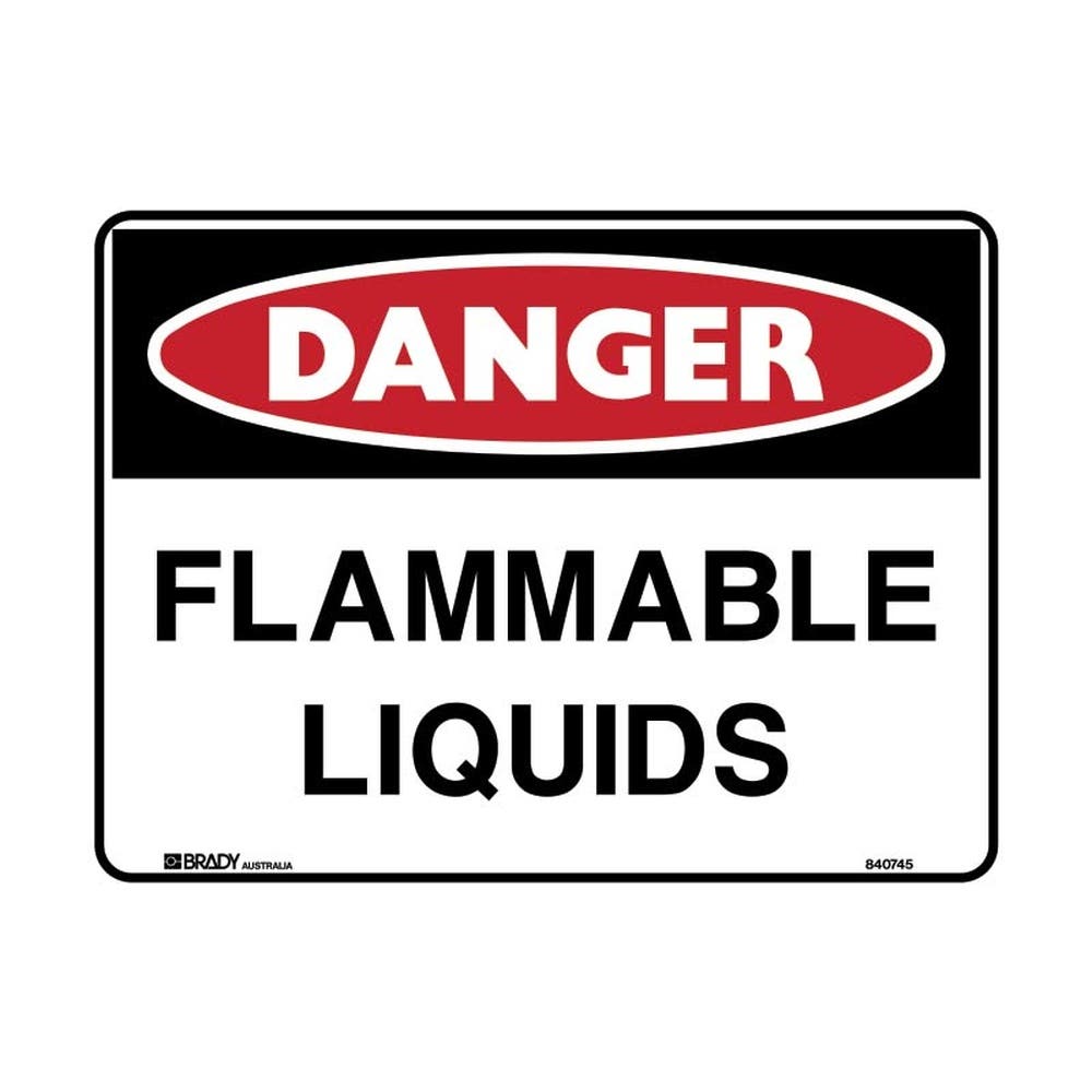 Sign Danger Flammable Liquids 450 X 300 Metal 433461 832238