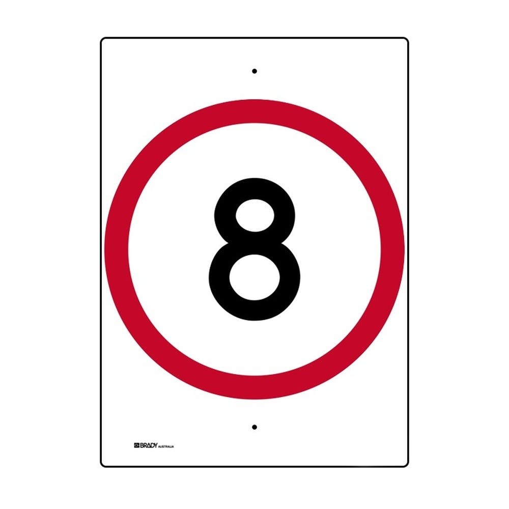 SIGN - Speed Limit 8kmh C1 450mm X 600mm 433578 873939
