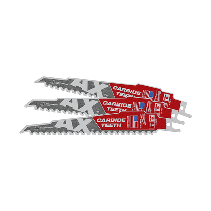 150MM 5TPI THE AX WITH CARBIDE TEETH SAWZALL BLADE (3PK)_435052_48005321