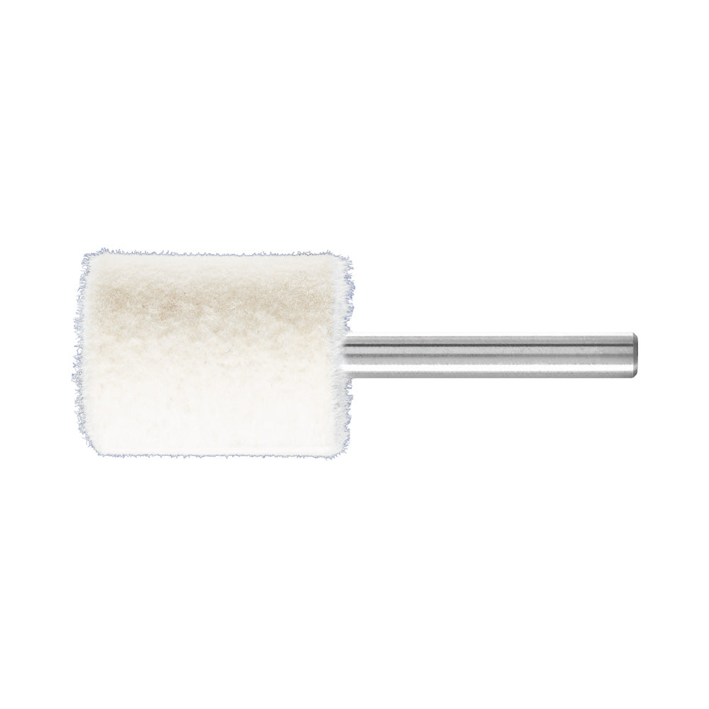 Medium-hard felt polishing points cylind shape w/end hole 25x30mm shank 6m_40108204_44112536