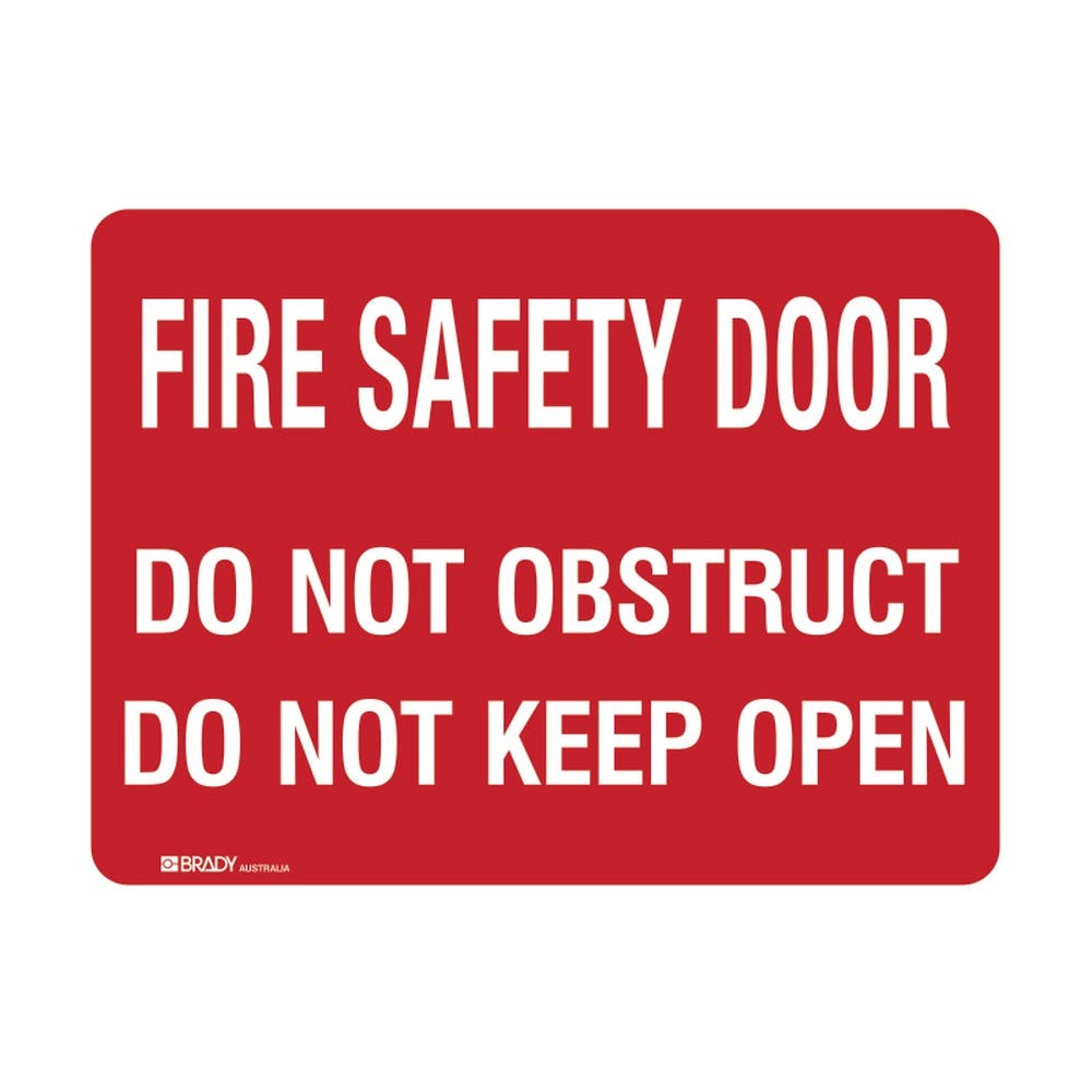 Sign ''fire Safety Door Do Not Obstruct Do Not Keep Open'' SA 180X350 438731 845853