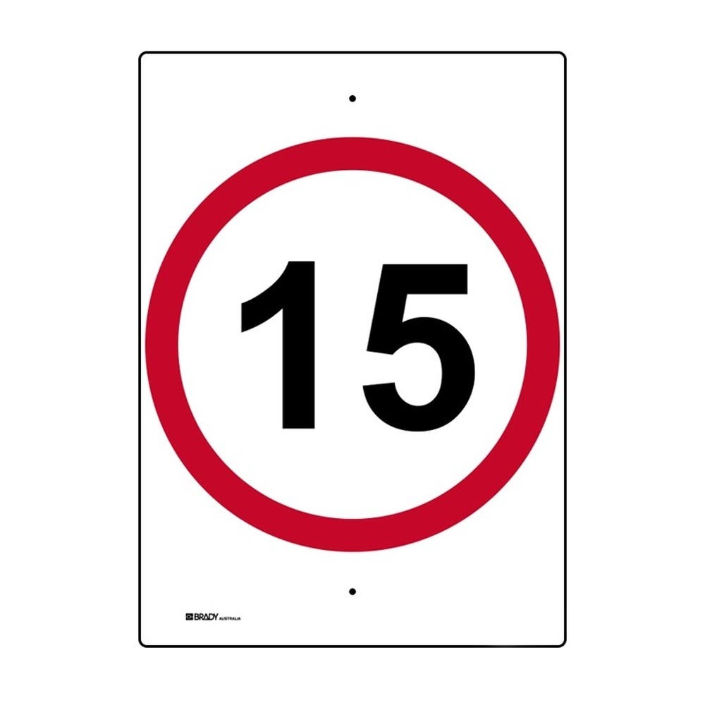 REG SPEED LIMIT SIGN 15 450X600 C1 ALUM BRADY 873941 441186 873941