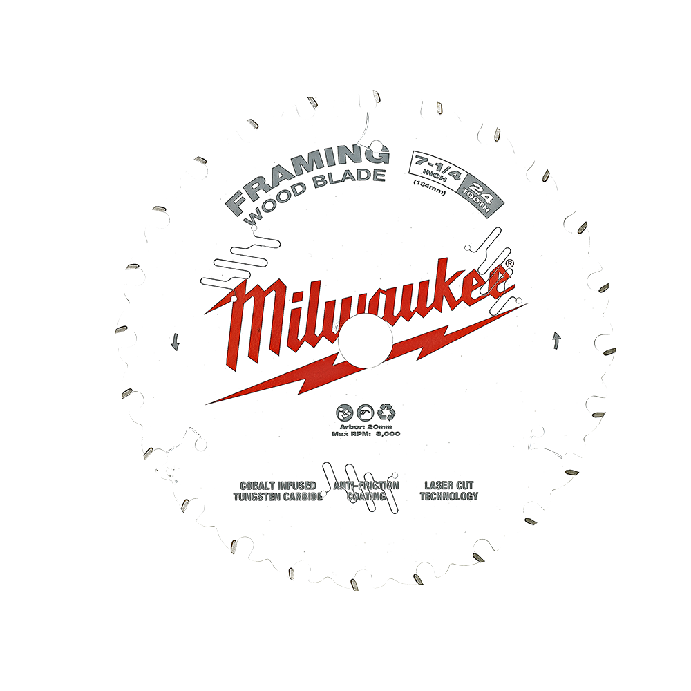 Circular Saw Blade 7-1/4 184 x 20mm 24T 441210 48408720
