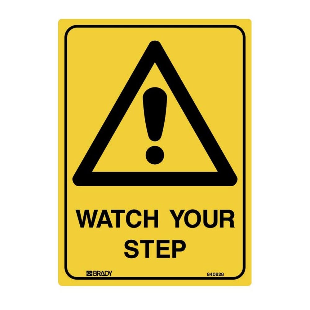 Sign Caution Picto WATCH YOUR STEP 300 X 225mm Poly 448088 840826