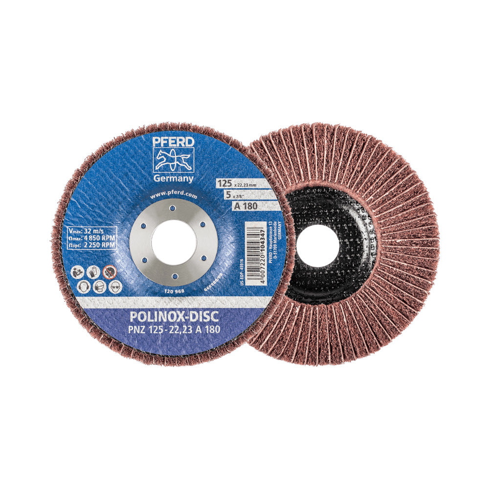 POLINOX non-woven fibre-backing disc PNZ 125 mm centre hole 22.23 mm A180_40108342_44692267