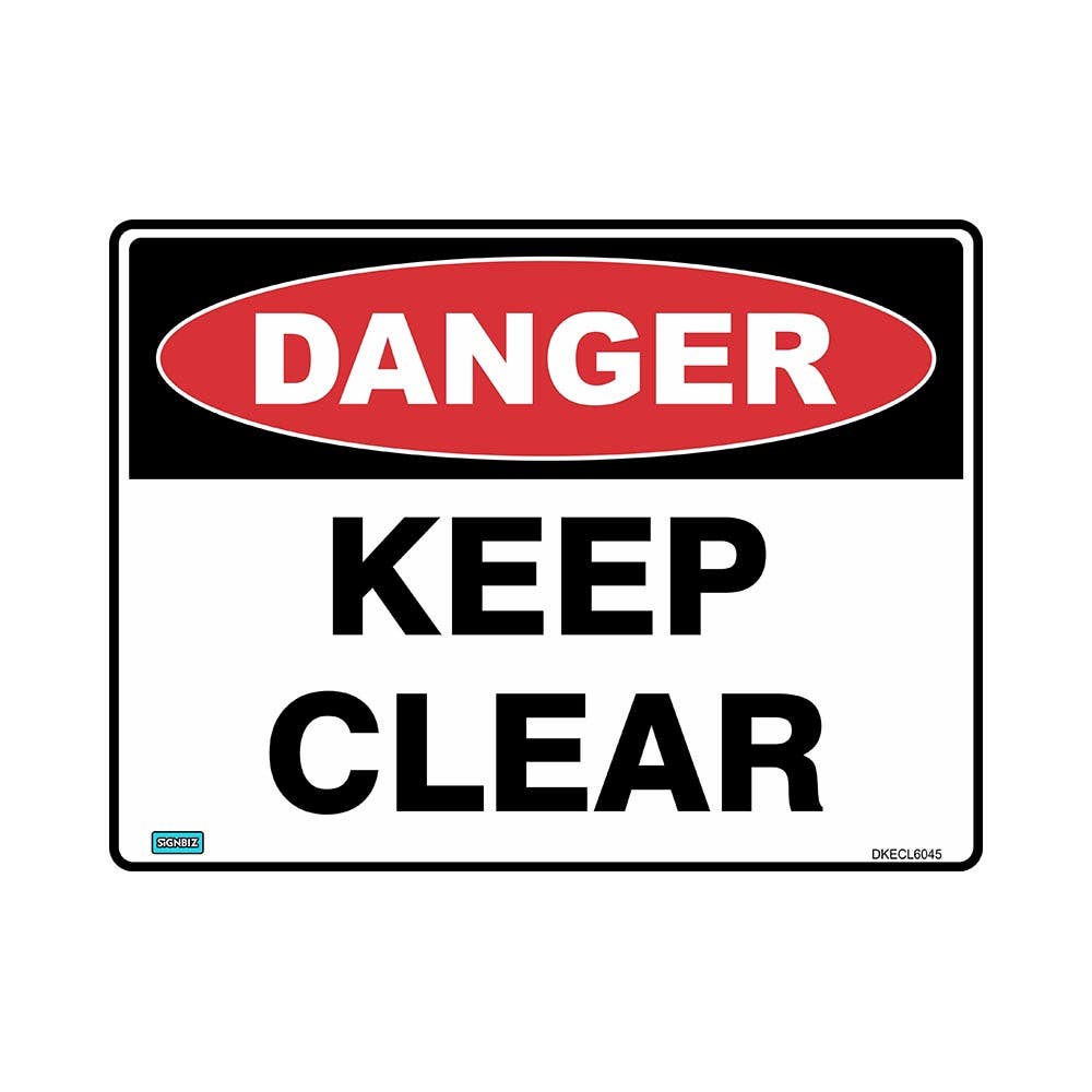 Sign KEEP CLEAR 225 X 300mm MUV_452527_DKECL3022MUV