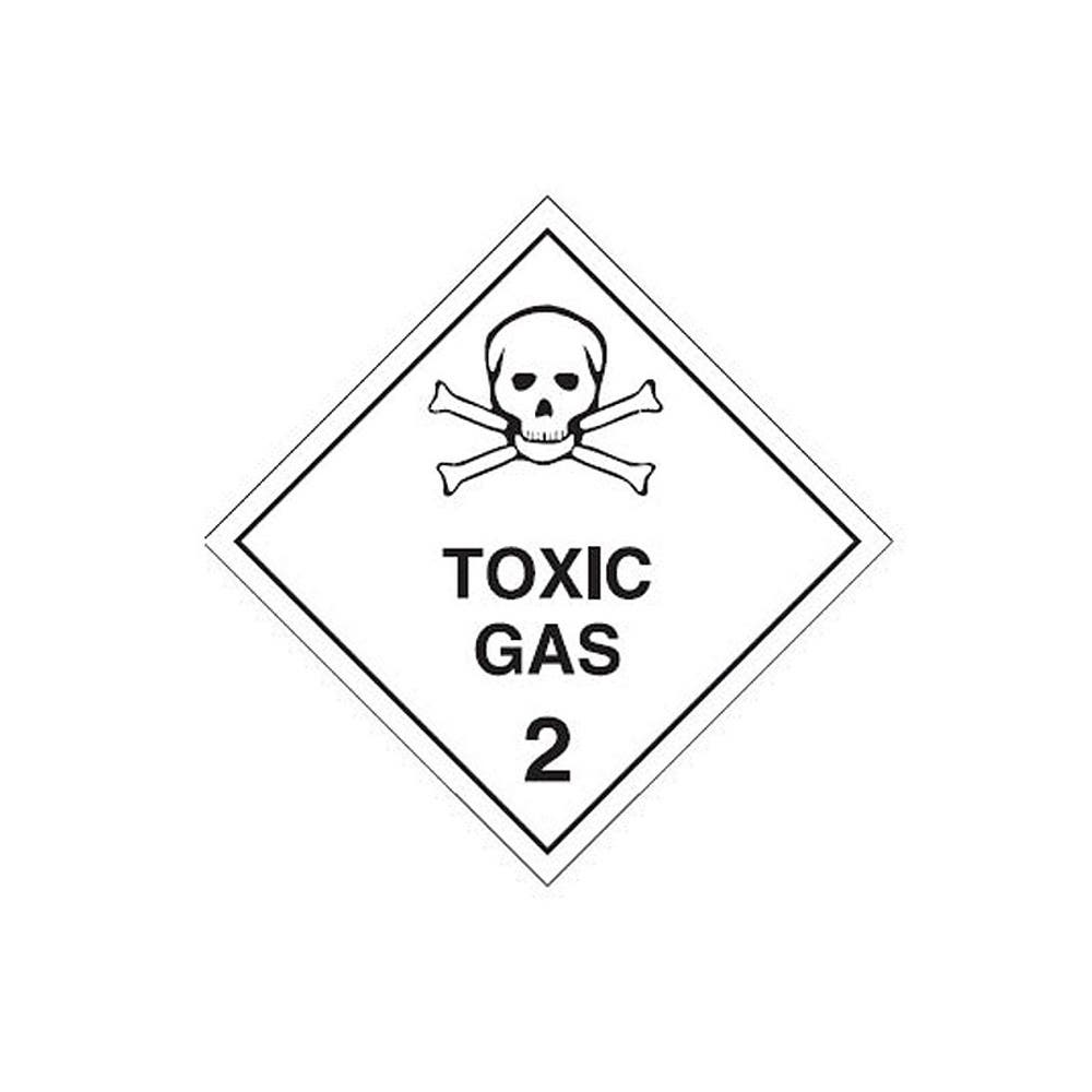 Sign Toxic GAS 2 250mm Self Adhesive 454391 835483