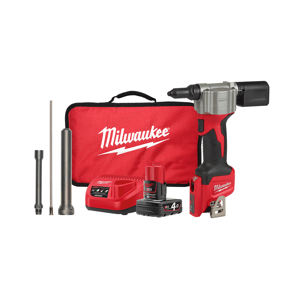 Milwaukee Rivet Gun M12 4amp  Kit 456754 m12bprt-401b