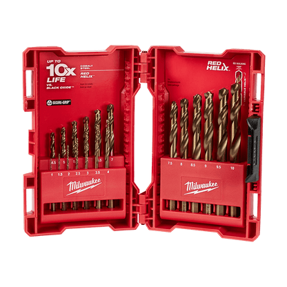 Milwaukee Red Helix Cobalt Drill Bit Set 19 Piece 459457 48892530