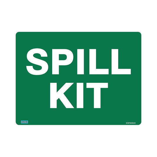 Sign EMERGENCY SPILL KIT 300 X 225mm Metal_459802_ESPIK3022M