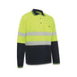 Shirt Polo L/S Poly Cotton 180gsm Hi Vis Yellow/Navy Taped Small_297276_5004TYNS