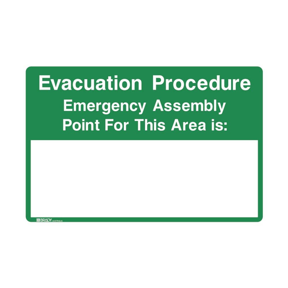 Sign Evacuation Procedure 450 X 300mm Poly 460478 838860
