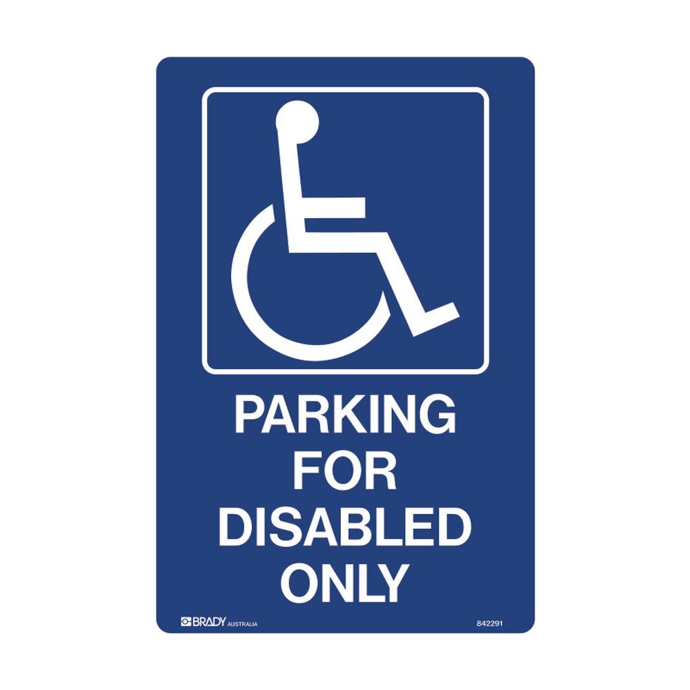 Sign Metal 450 X 300 Parking For Disabled Only 462135 842291