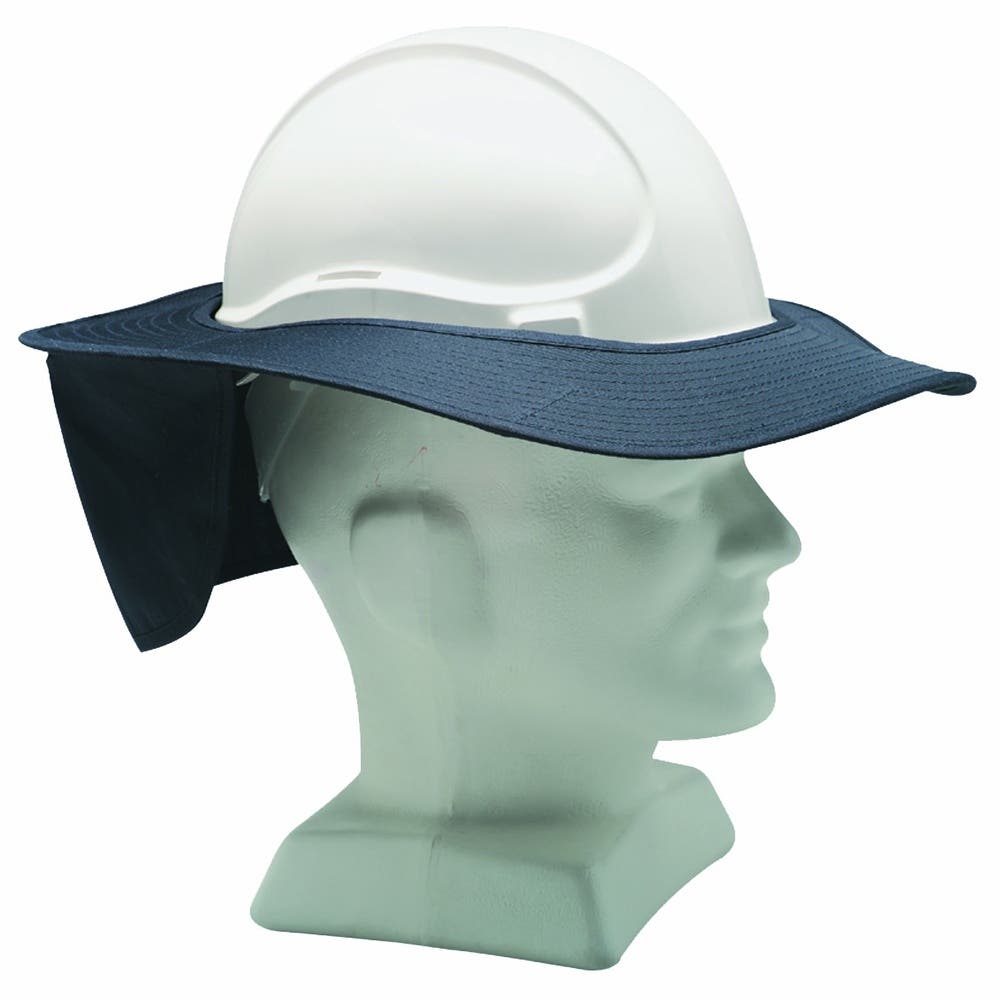 Canvas Brim & Neck Flap For Hard Hats Black_468884_7012876202