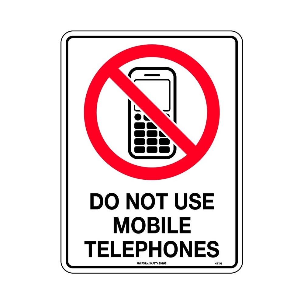 Sign Do Not Use Mobile Telephones 300 X 225mm Poly_40061309_471MP