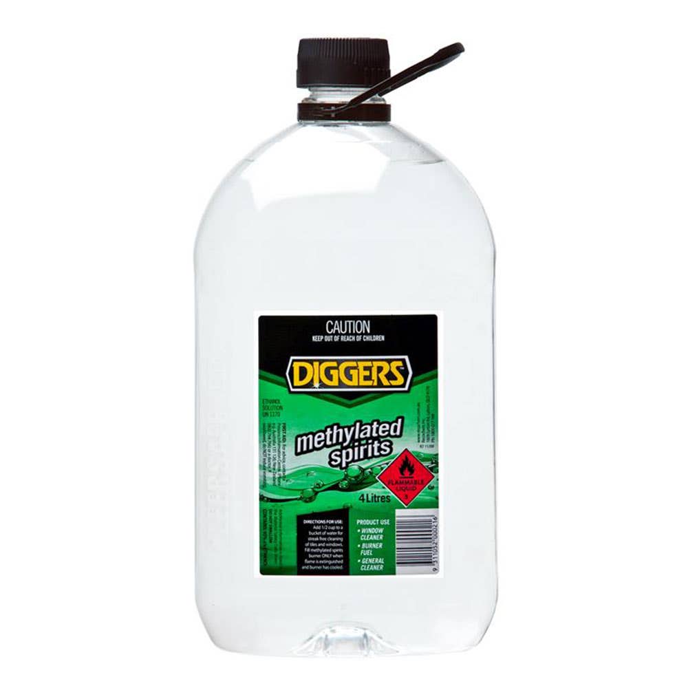Methylated Spirits 4L Diggers 4723001 15000-4DIG