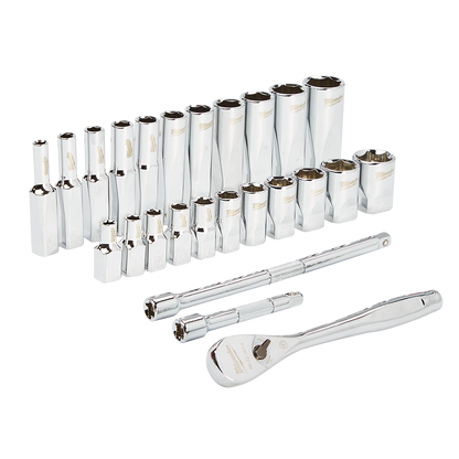 1/4 Drive 26pc Ratchet + Socket Set AF 47500121 48229404