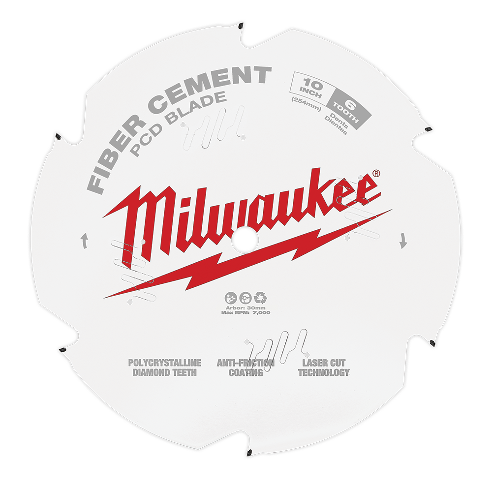 10'' 254mm 6T Fibre Cement Circular Saw Blade PCD 47500126 48409010