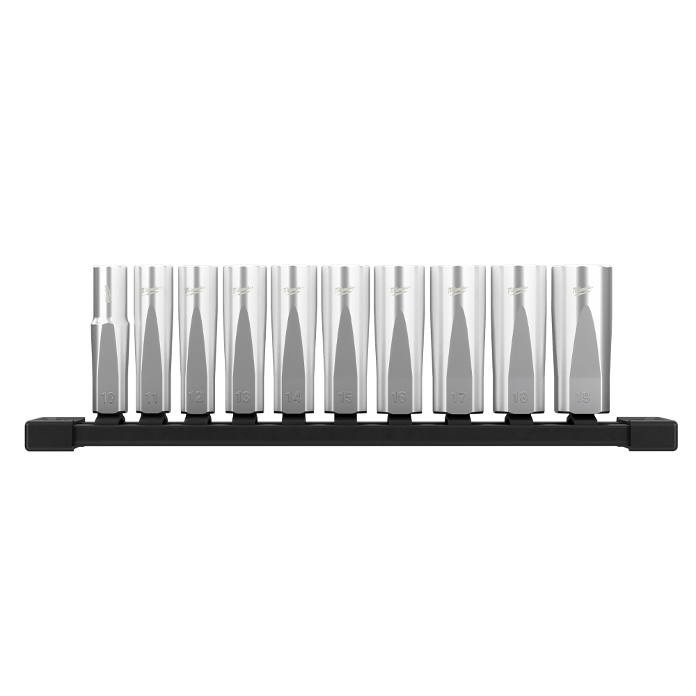 3/8'' Drive 10pc Metric Deep Socket Set with Storage Rail 47500265 48229505