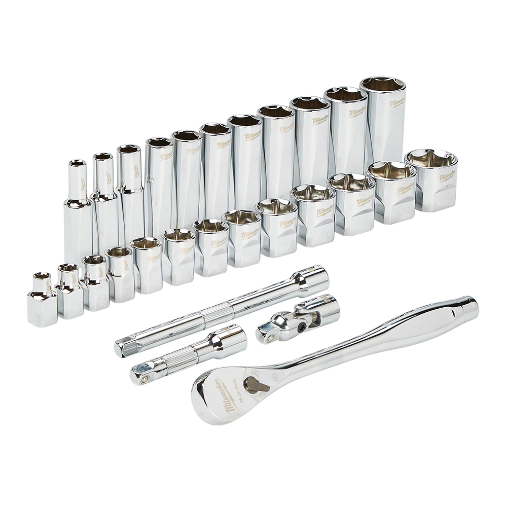 3/8 Drive 28pc Ratchet + Socket Set AF 47500346 48229408