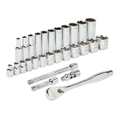 3/8 Drive 28pc Ratchet + Socket Set AF 47500346 48229408