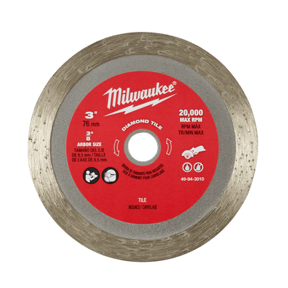 M12 FUEL 3'' Compact Cut Off Tool Diamond Tile Blade 47500714 49943010
