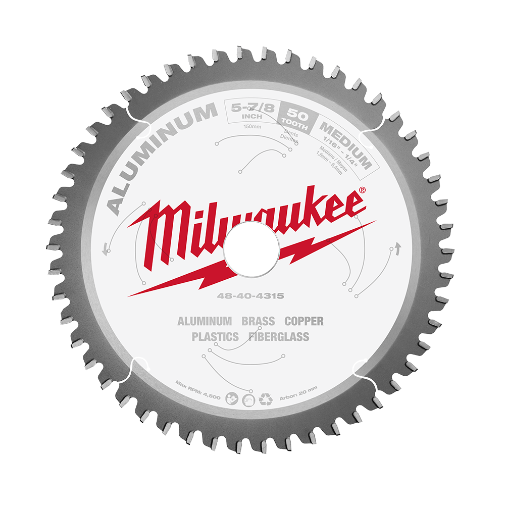 Metal saw blade 150mm (5-7/8'') 50T Aluminium Circ Saw Blade 47500774 48404315