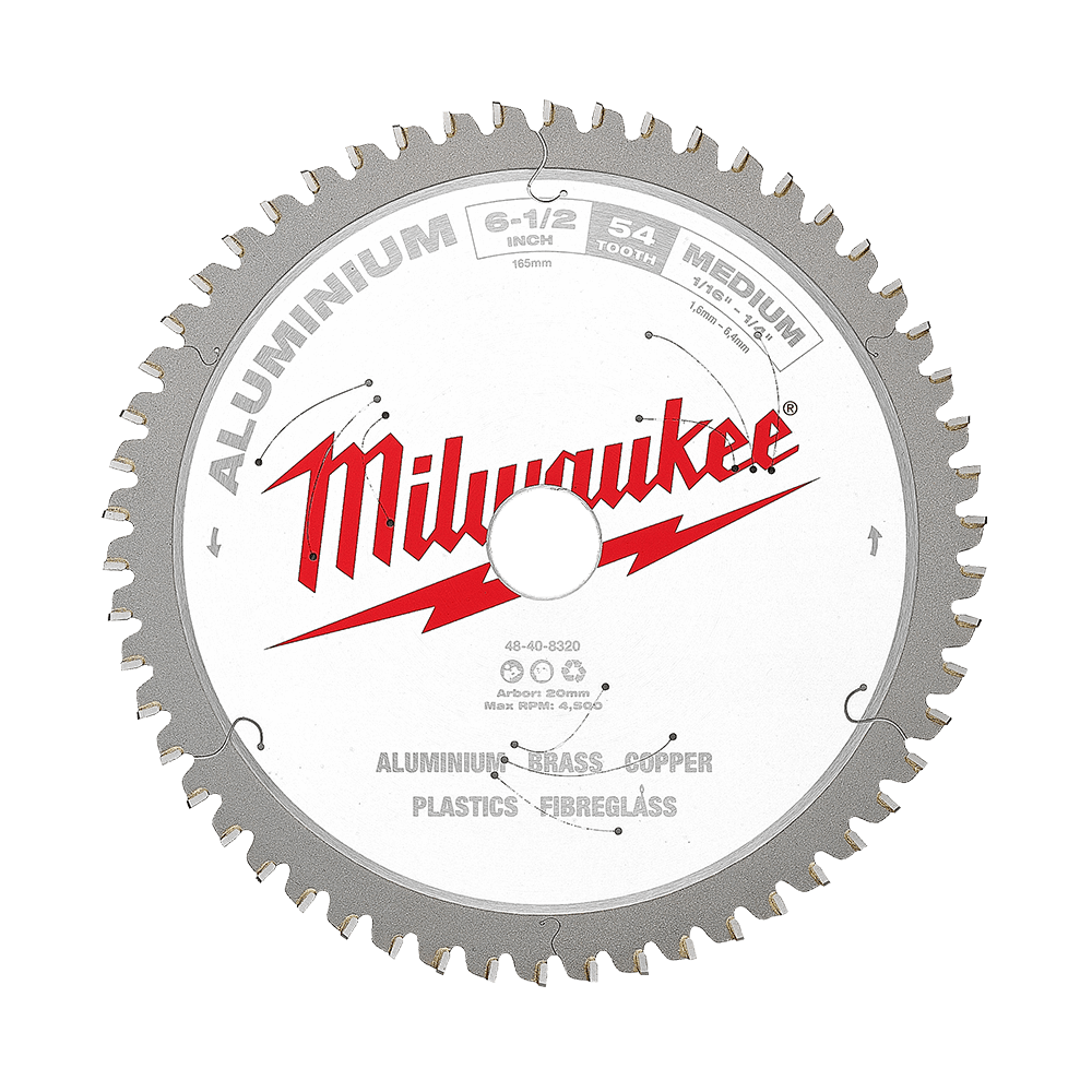 Metal saw blade 165mm (6-1/2'') 54T Aluminium Circ Saw Blade 47500775 48408320