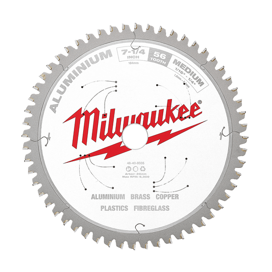 Metal saw blade 184mm (7-1/4'') 56T Aluminium Circ Saw Blade 47500776 48408335