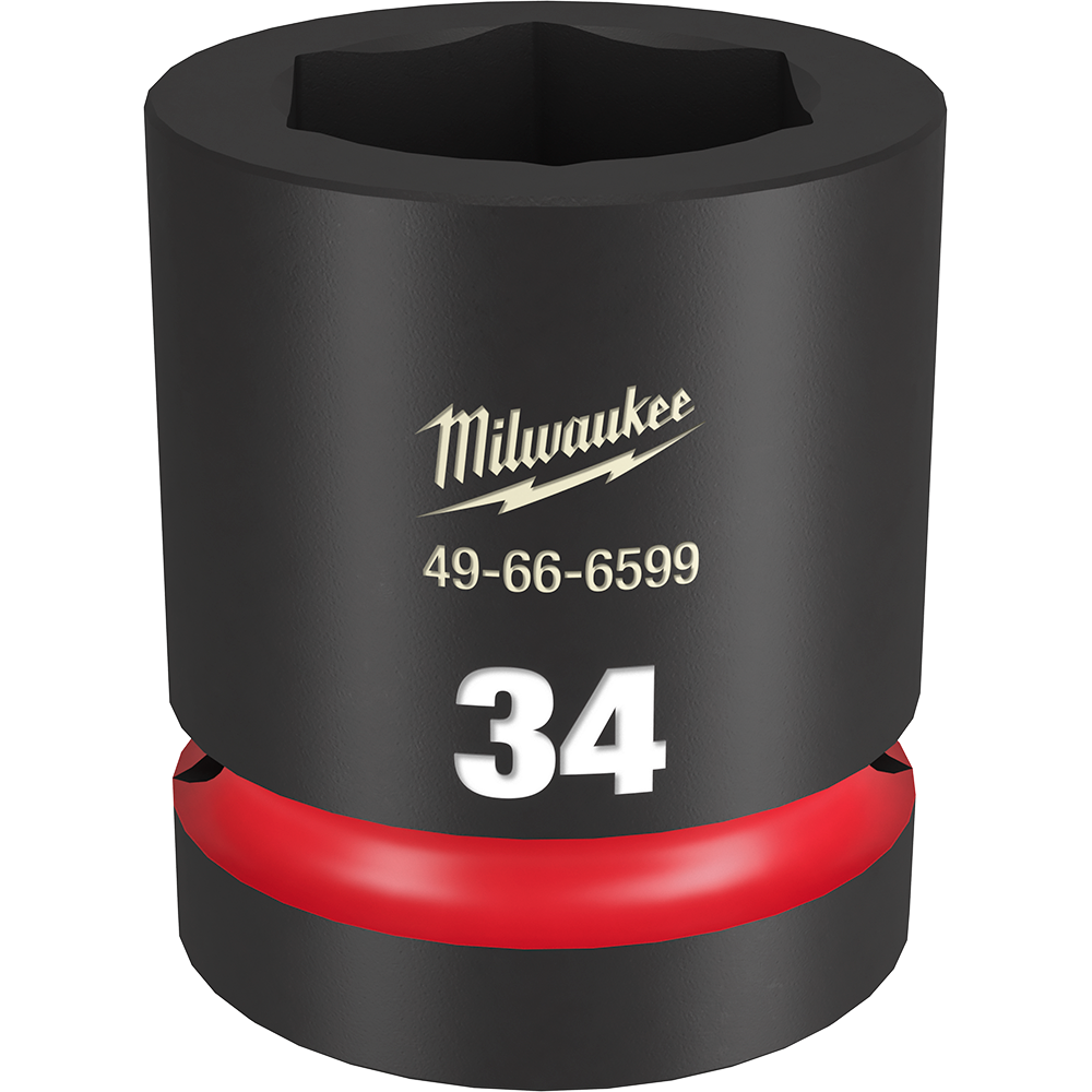 SHOCKWAVE 1'' Drive 34mm Standard 6 Point Impact Socket 47500946 49666599