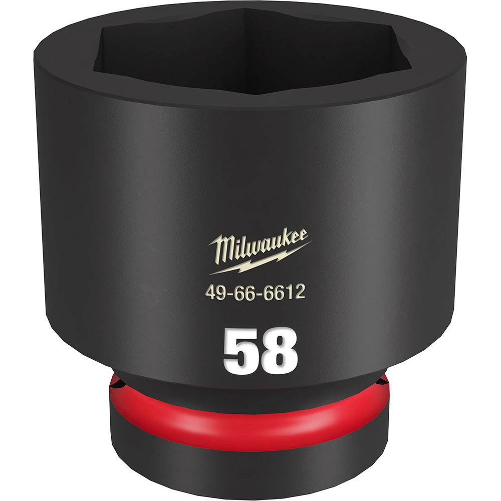 SHOCKWAVE 1'' Drive 58mm Standard 6 Point Impact Socket 47500962 49666612