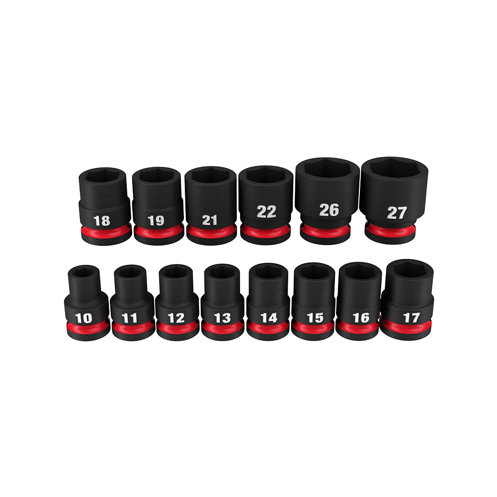 SHOCKWAVE 1/2'' Drive 14PC Metric Standard 6 Point Impact Socket Set 47500997 49667013
