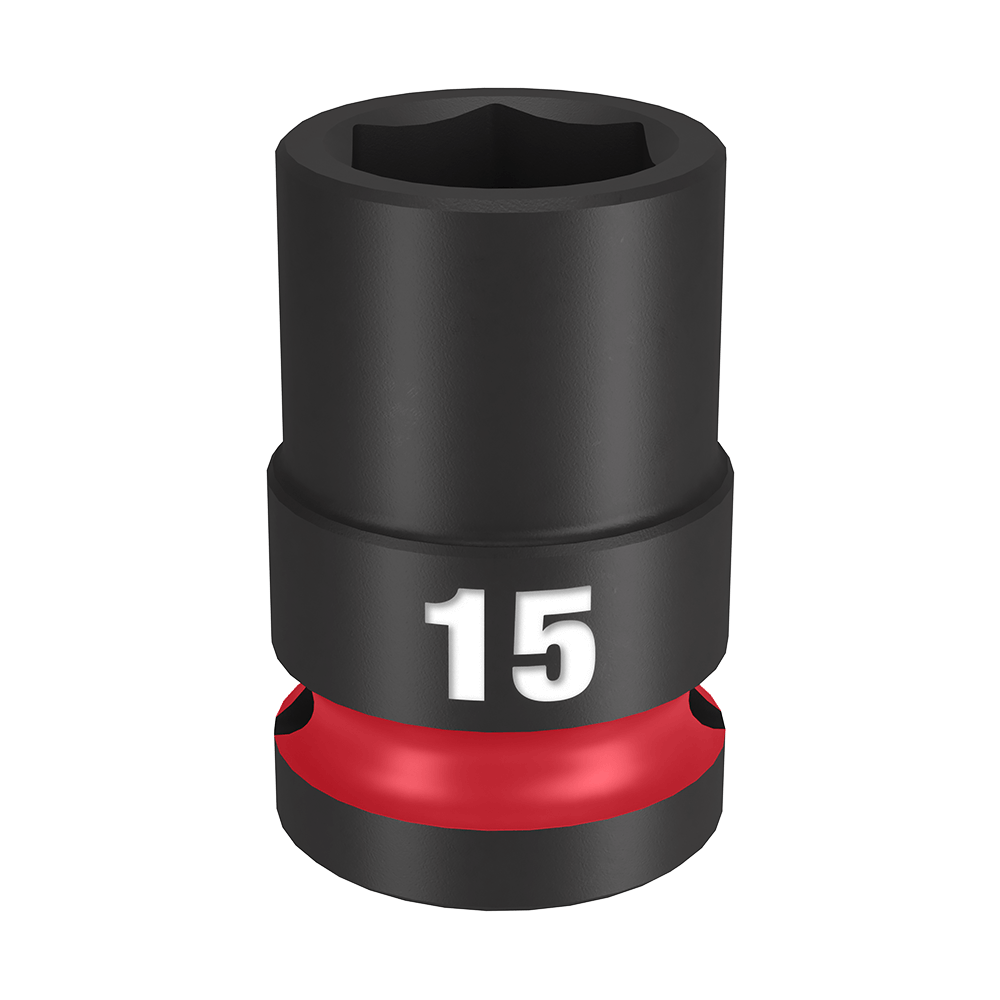 SHOCKWAVE 1/2'' Drive 15mm Standard 6 Point Impact Socket 47501001 49666247