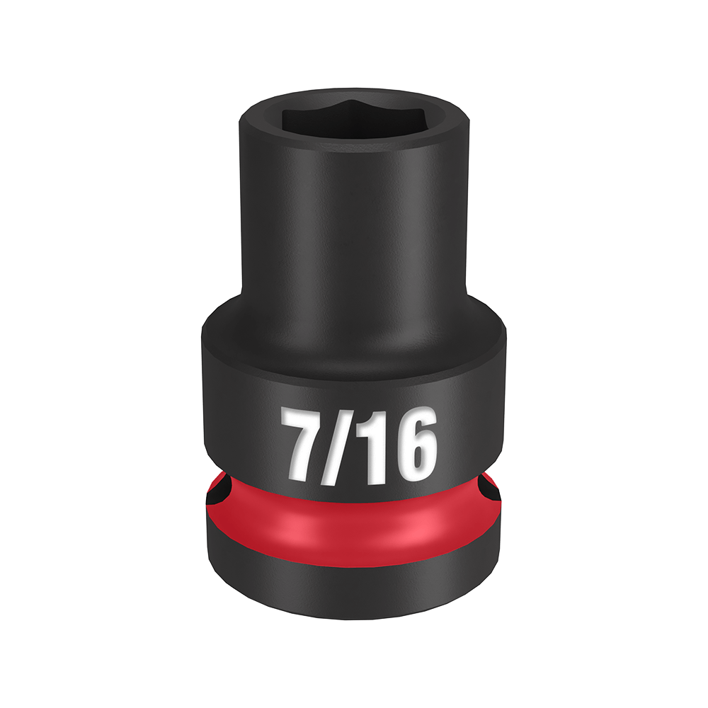 SHOCKWAVE 1/2'' Drive 7/16'' Standard 6 Point Impact Socket 47501053 49666201