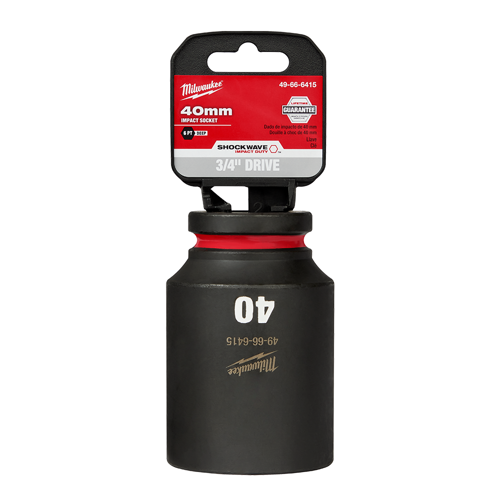 SHOCKWAVE 3/4'' Drive 40mm Deep 6 Point Impact Socket 47501119 49666415