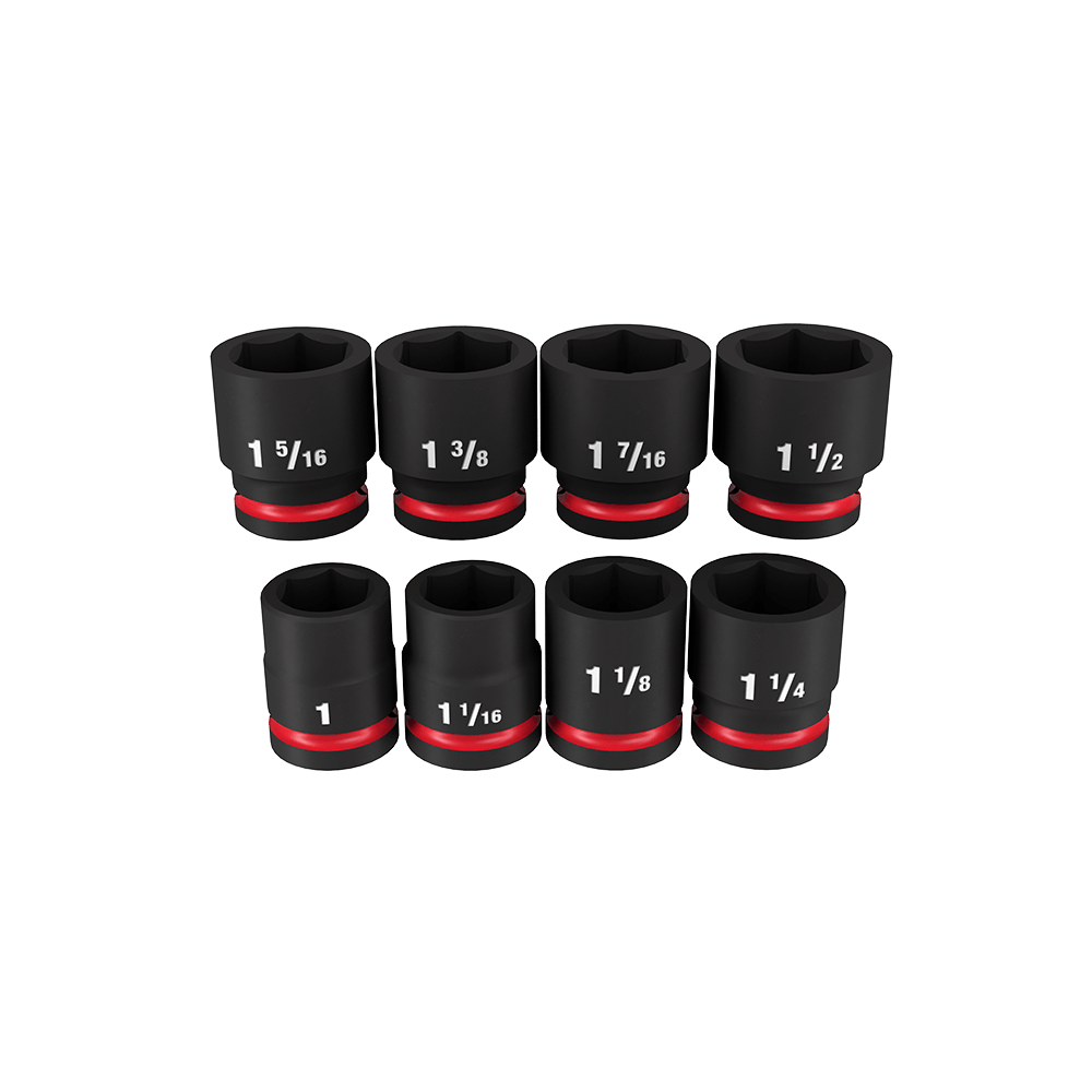 SHOCKWAVE 3/4'' Drive 8PC AF Standard 6 Point Impact Socket Set 47501141 49667017