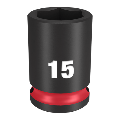 SHOCKWAVE 3/8'' Drive 15mm Standard 6 Point Impact Socket 47501166 49666139