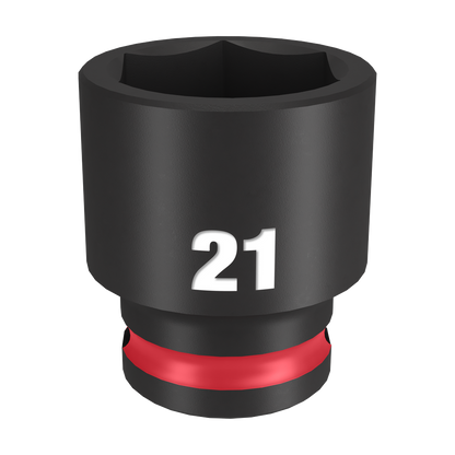 SHOCKWAVE 3/8'' Drive 21mm Standard 6 Point Impact Socket 47501177 49666144