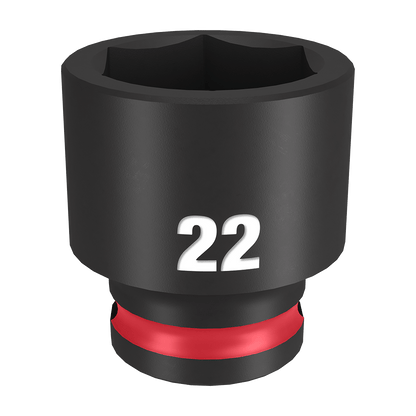 SHOCKWAVE 3/8'' Drive 22mm Standard 6 Point Impact Socket 47501179 49666145