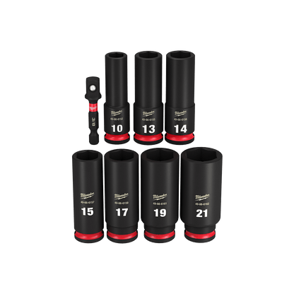 SHOCKWAVE 3/8'''' Drive 8PC Metric Deep 6 Point Impact Socket Set 47501202 49667021