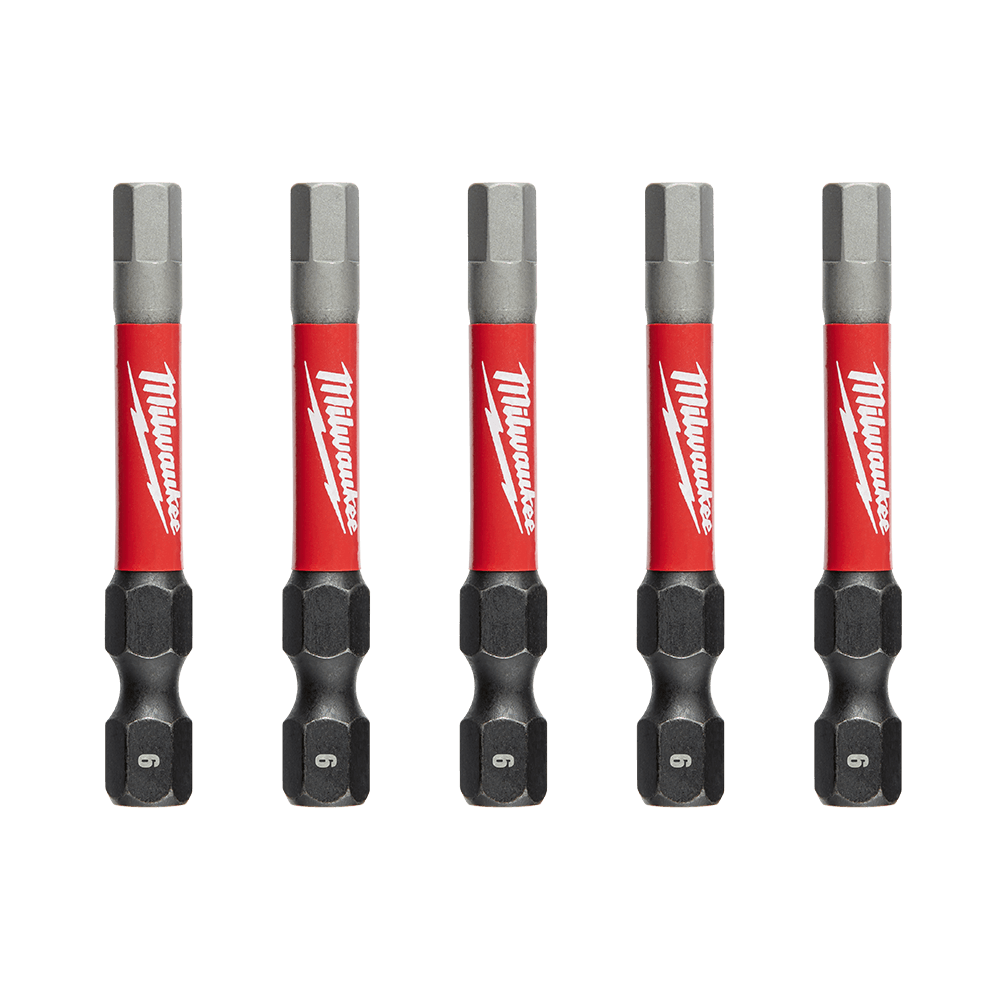 SHOCKWAVE Power Bit Hex 6mm 50mm (2'') Pkt 5 47501226 48324690