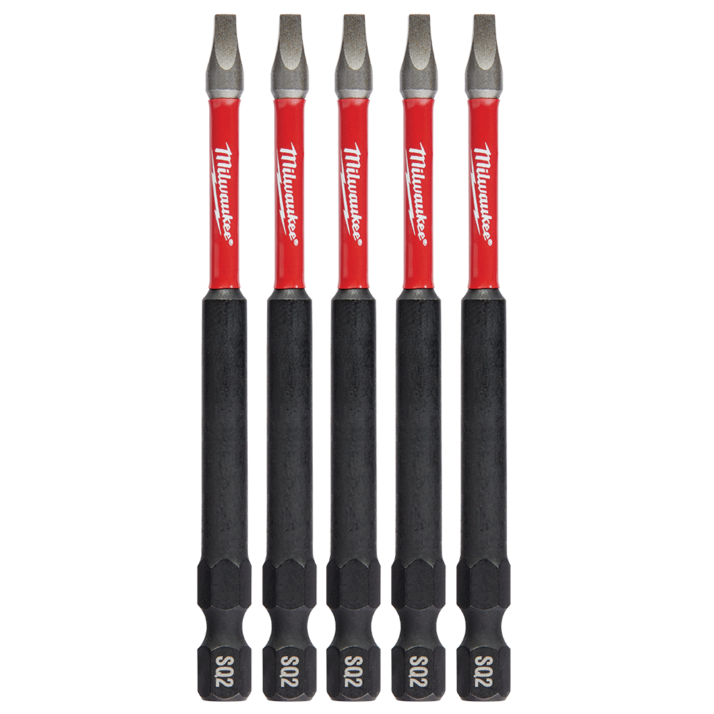 SHOCKWAVE Power Bit Square Recess #2 89mm (3.5'') 5Pk 47501252 48324574